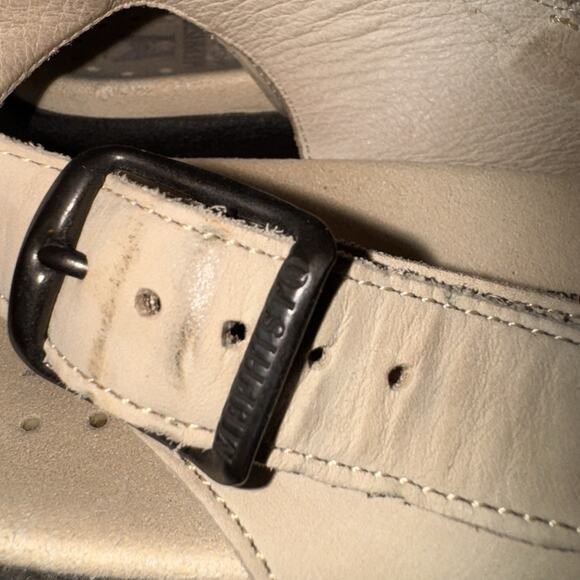 Mephisto Nonny Sand Beige Slingback Nubuck Open Toe Sandals EU 39 US 9 - Picture 3 of 8